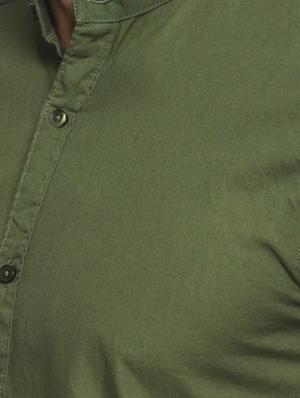 green solid casual shirt - 16064950 - Standard Image - 4