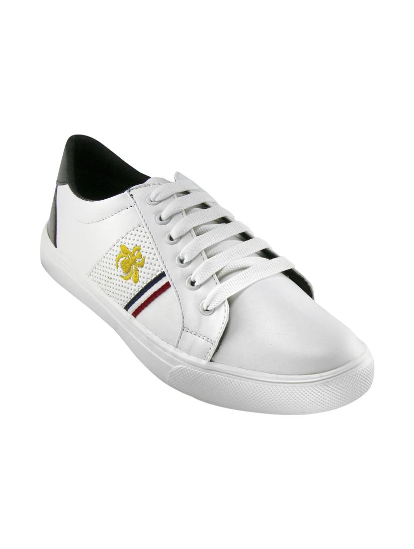 black leatherette lace up sneakers - 16065514 - Zoom Image - 1