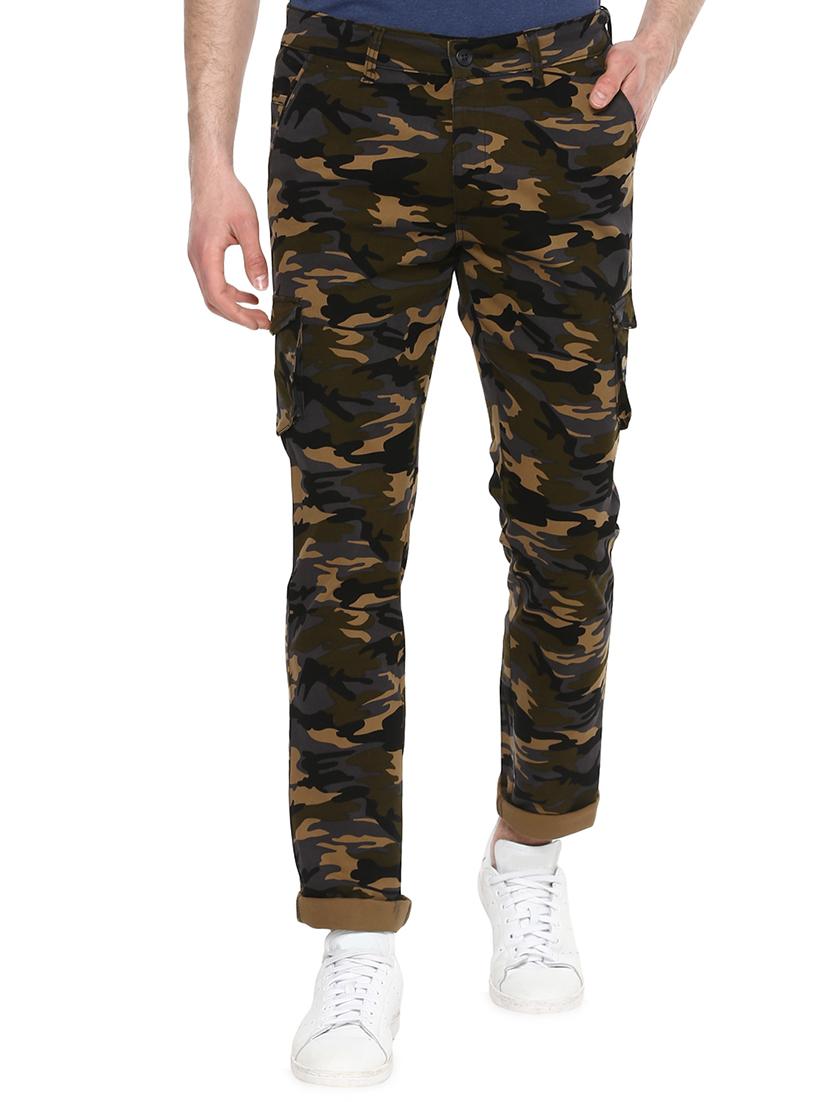 green camouflage printed cargos - 16065804 - Zoom Image - 1