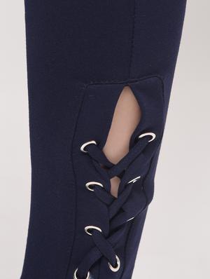 criss cross detail zipper trim jegging - 16065933 - Standard Image - 6