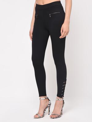 criss cross detail zipper trim jegging - 16065934 - Standard Image - 2