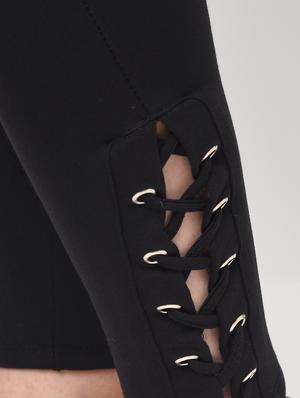 criss cross detail zipper trim jegging - 16065934 - Standard Image - 6