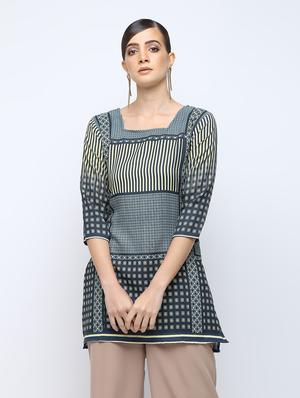printed straight kurta - 16067091 - Standard Image - 2