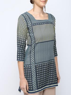 printed straight kurta - 16067091 - Standard Image - 5