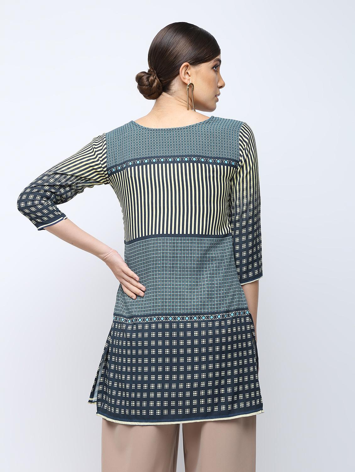 printed straight kurta - 16067091 - Zoom Image - 3