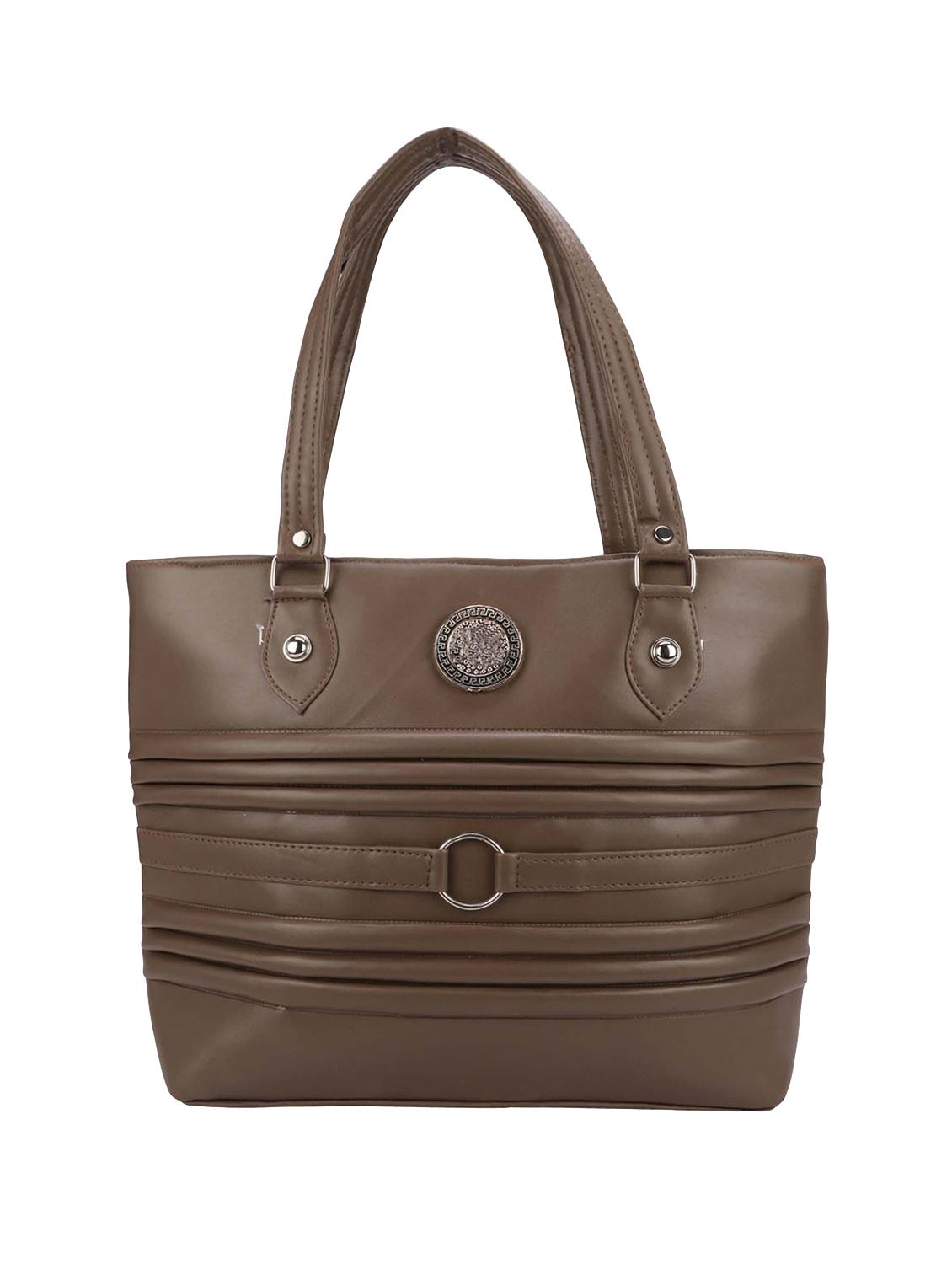 brown leatherette (pu) regular handbag - 16067117 - Zoom Image - 1