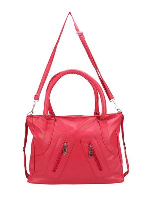 pink leatherette (pu) regular handbag - 16067122 - Standard Image - 4
