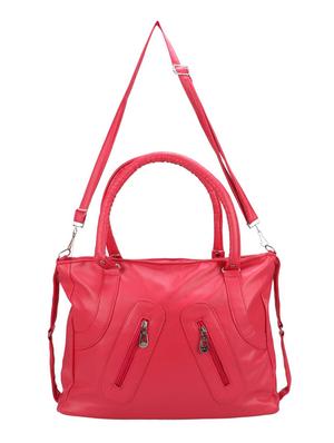 pink leatherette (pu) regular handbag - 16067122 - Standard Image - 5