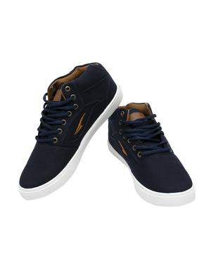 blue canvas lace up sneakers - 16069951 - Standard Image - 3
