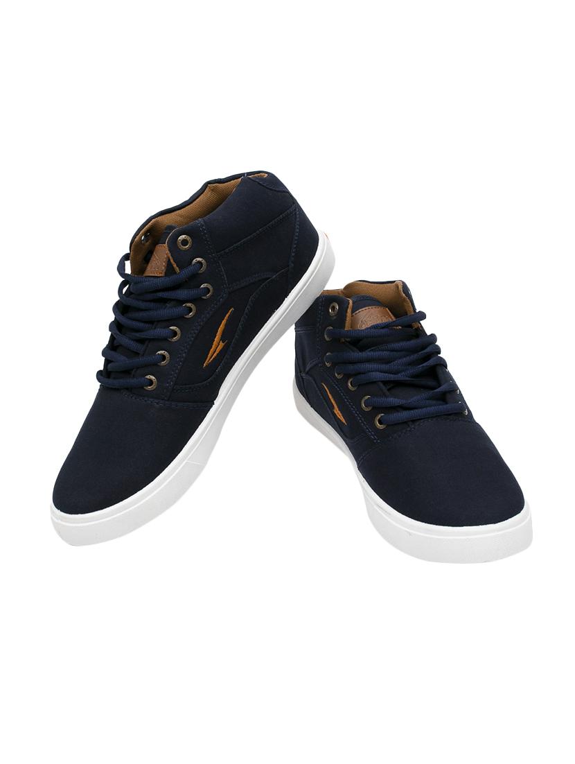 blue canvas lace up sneakers - 16069951 - Zoom Image - 3