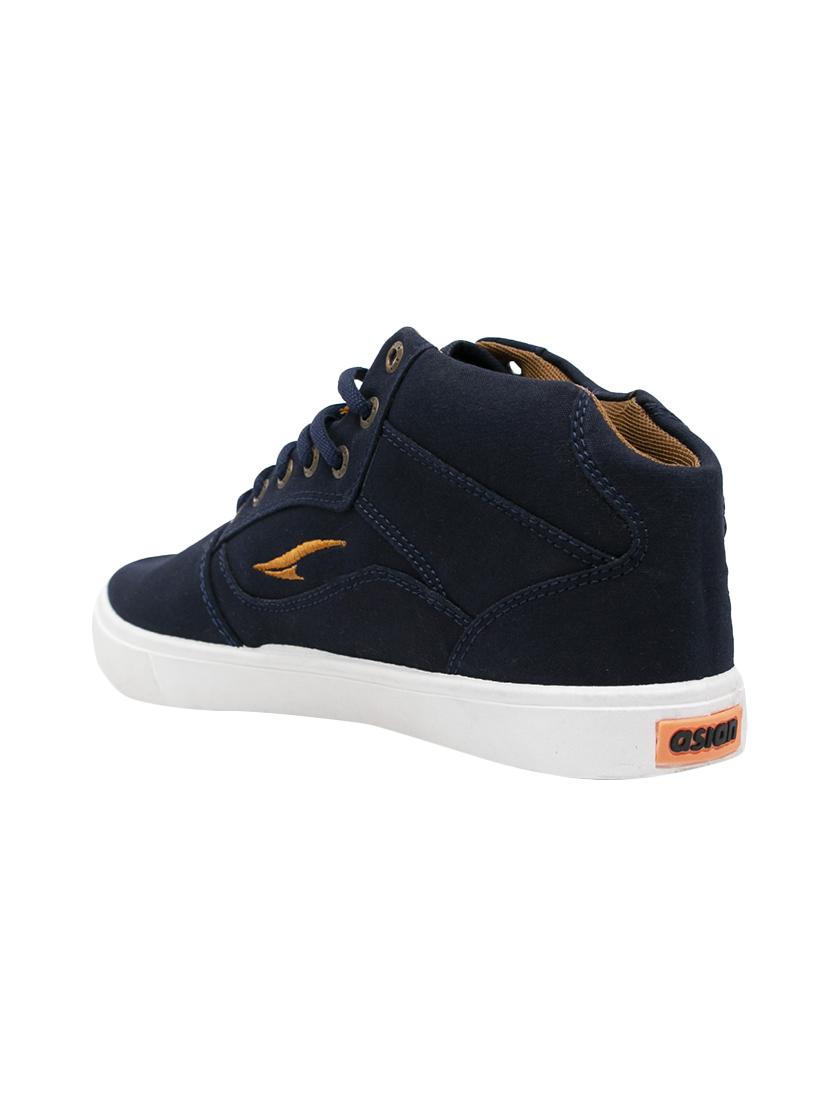 blue canvas lace up sneakers - 16069951 - Zoom Image - 4