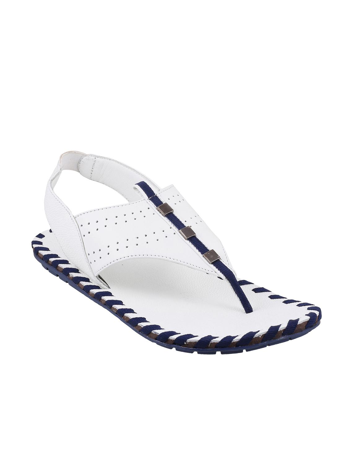 white leather back strap sandals - 16070713 - Zoom Image - 1