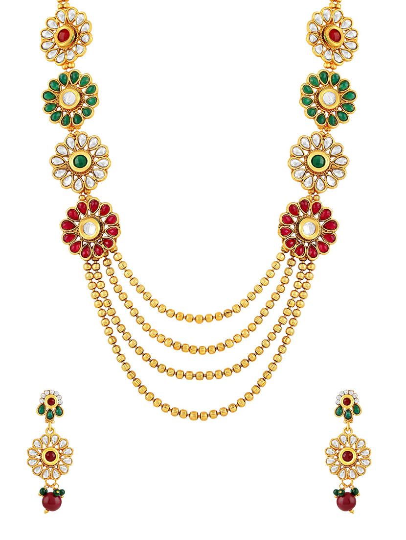 gold zinc statement necklace - 16071876 - Zoom Image - 1
