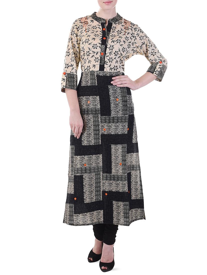 printed straight kurta - 16072208 - Zoom Image - 1