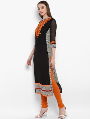 embroidered straight kurta - 16072212 - Standard Image - 2