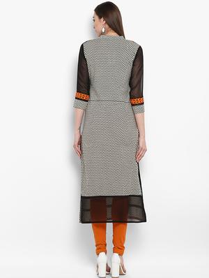 embroidered straight kurta - 16072212 - Standard Image - 3