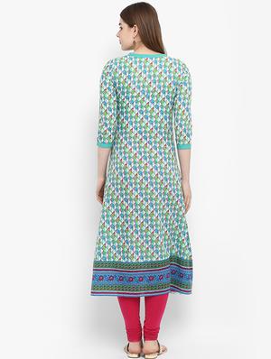 geometrical angrakha kurta - 16072213 - Standard Image - 3