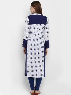 printed straight kurta - 16072264 - Standard Image - 3
