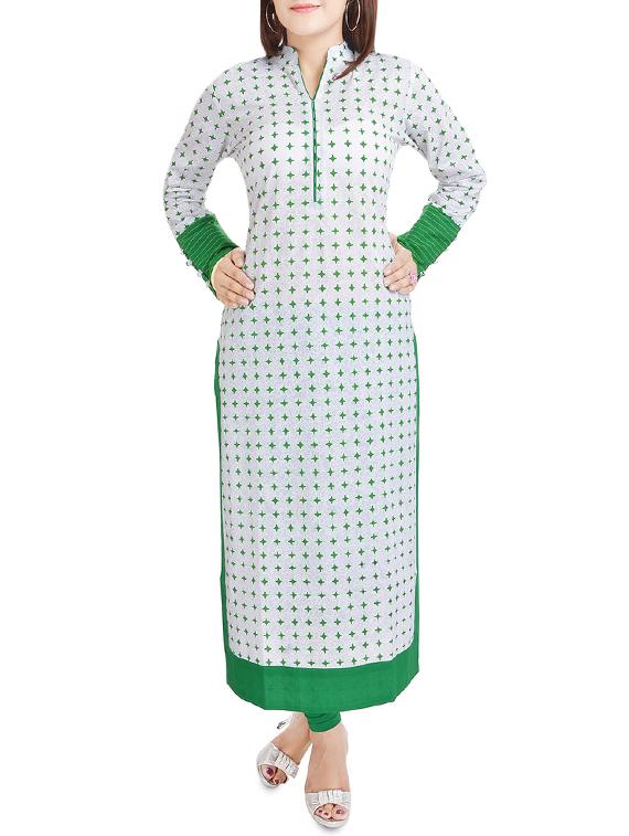 printed straight kurta - 16072265 - Zoom Image - 1