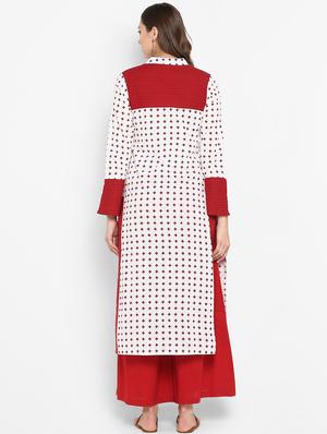 printed straight kurta - 16072266 - Standard Image - 3