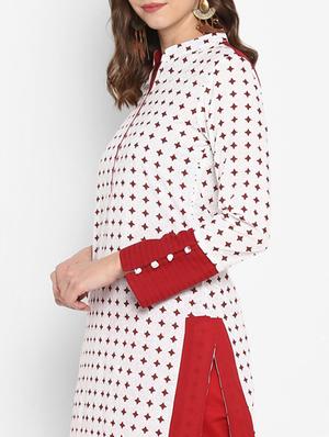 printed straight kurta - 16072266 - Standard Image - 4