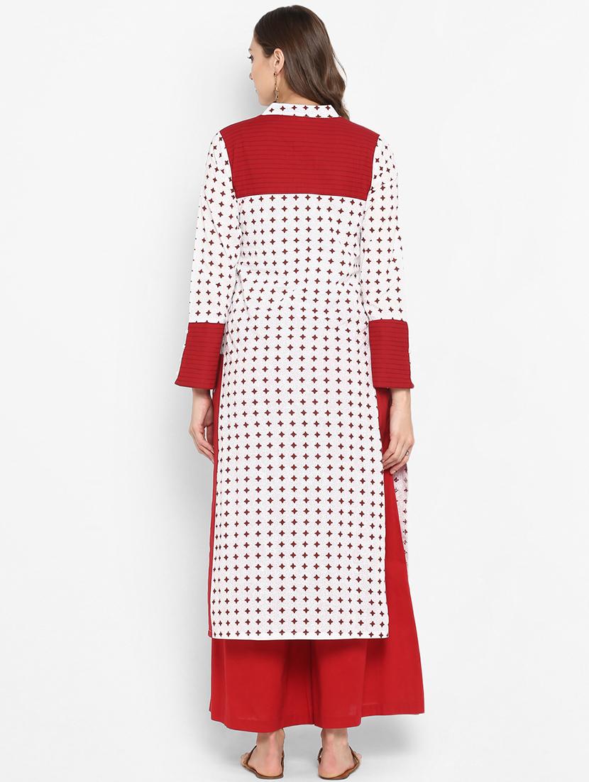printed straight kurta - 16072266 - Zoom Image - 3