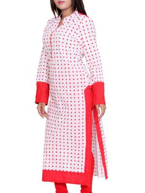 printed straight kurta - 16072268 - Standard Image - 2