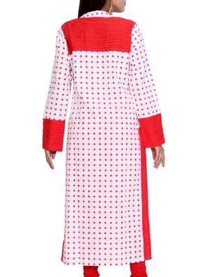 printed straight kurta - 16072268 - Standard Image - 3
