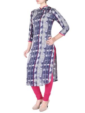 printed straight kurta - 16072273 - Standard Image - 2
