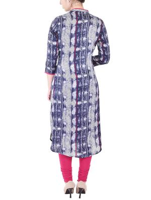 printed straight kurta - 16072273 - Standard Image - 3