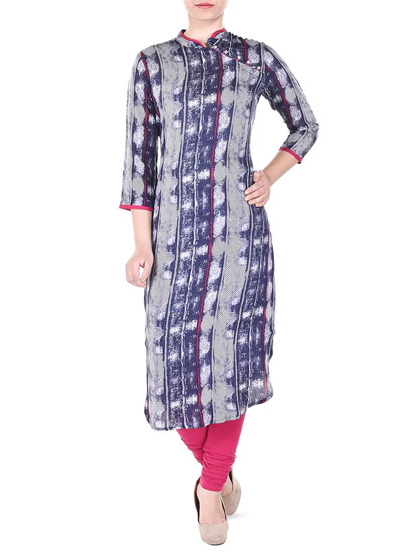 printed straight kurta - 16072273 - Zoom Image - 1