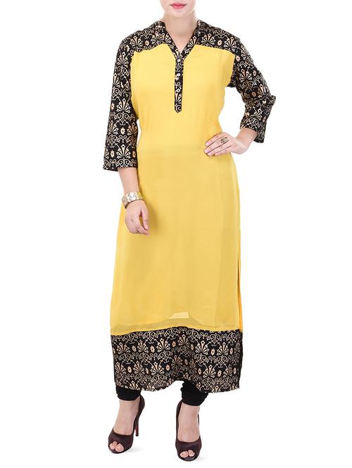 printed straight kurta - 16072278 - Standard Image - 1