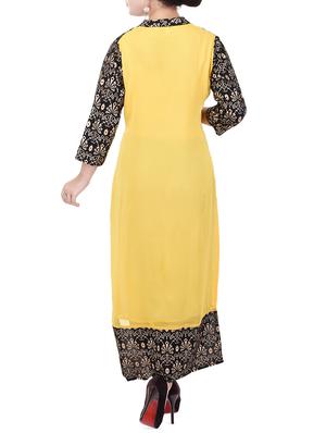 printed straight kurta - 16072278 - Standard Image - 3