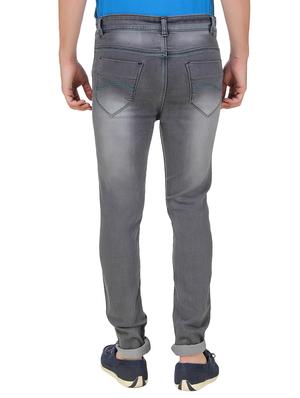 grey cotton blend heavy washed jeans - 16074032 - Standard Image - 3