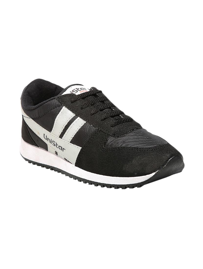 black leatherette sport shoes - 16077288 - Zoom Image - 1