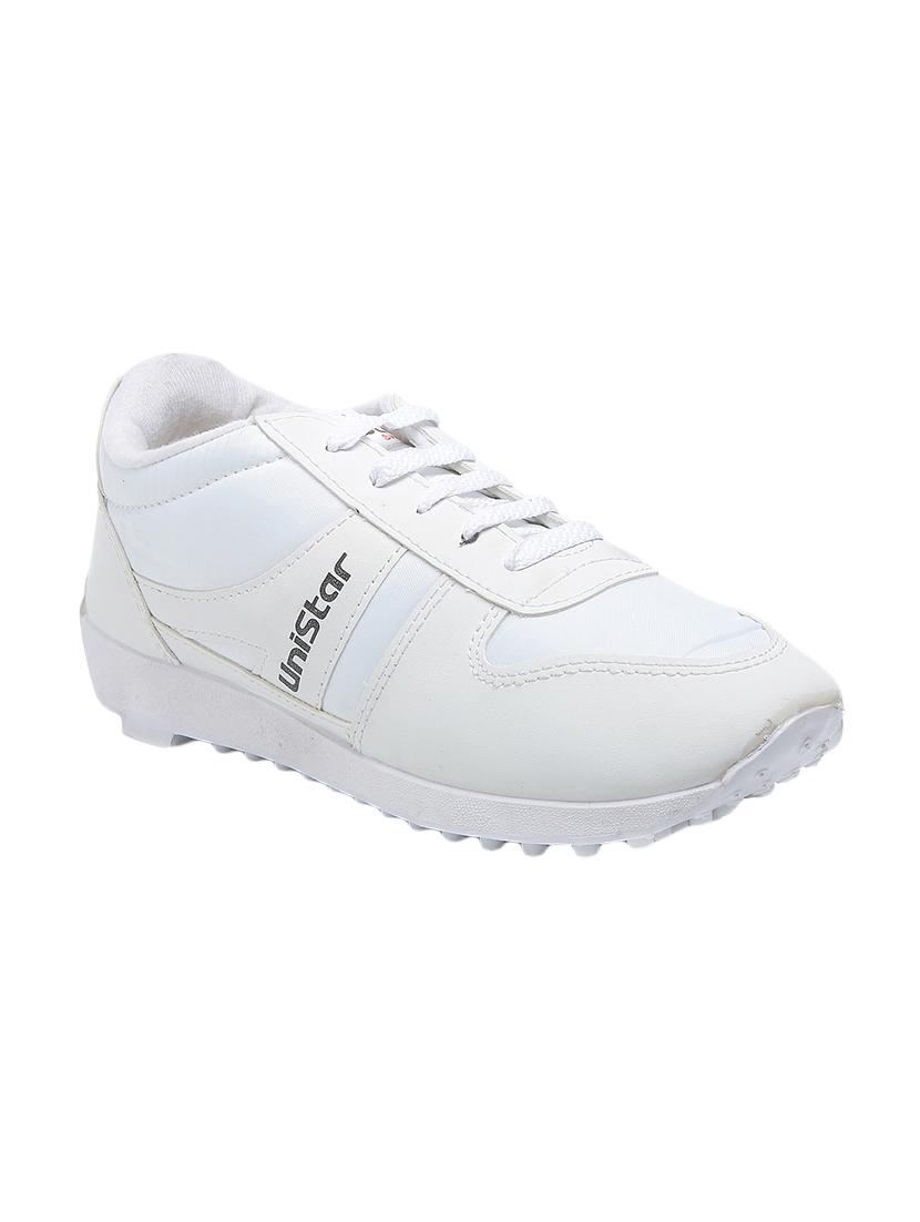 white leatherette sport shoes - 16077312 - Zoom Image - 1