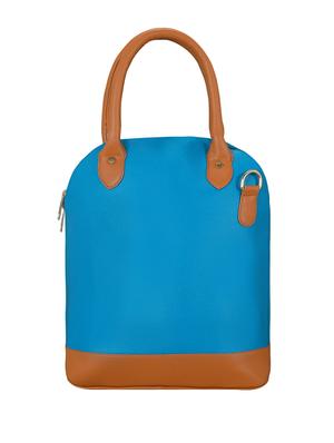 blue leatherette (pu) regular handbag - 16077561 - Standard Image - 2