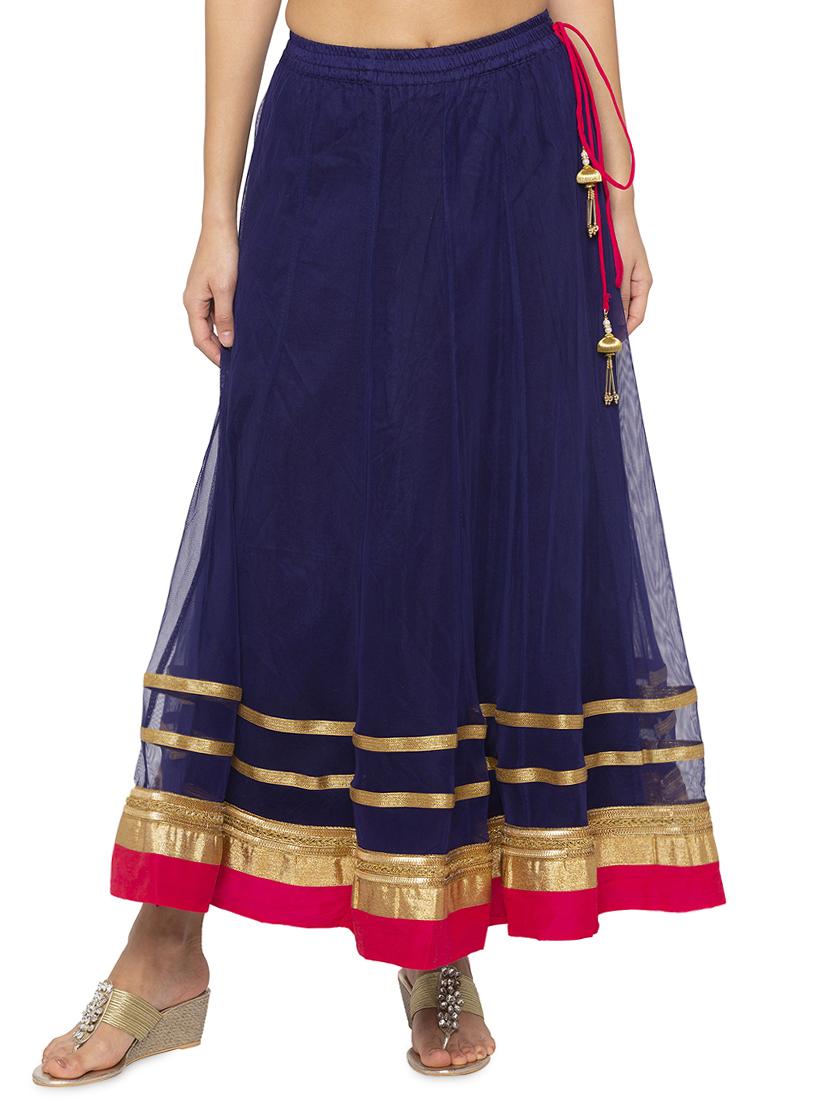 gota patti flared skirt - 16077866 - Zoom Image - 1