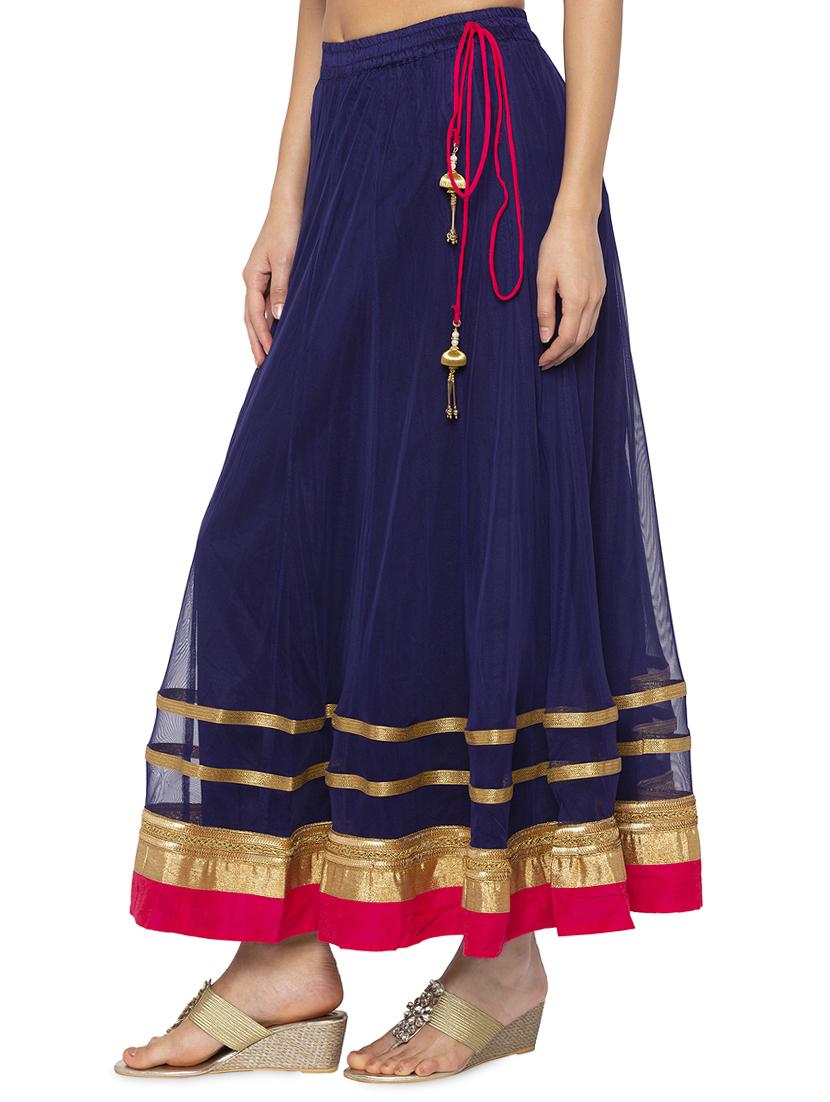 gota patti flared skirt - 16077866 - Zoom Image - 2