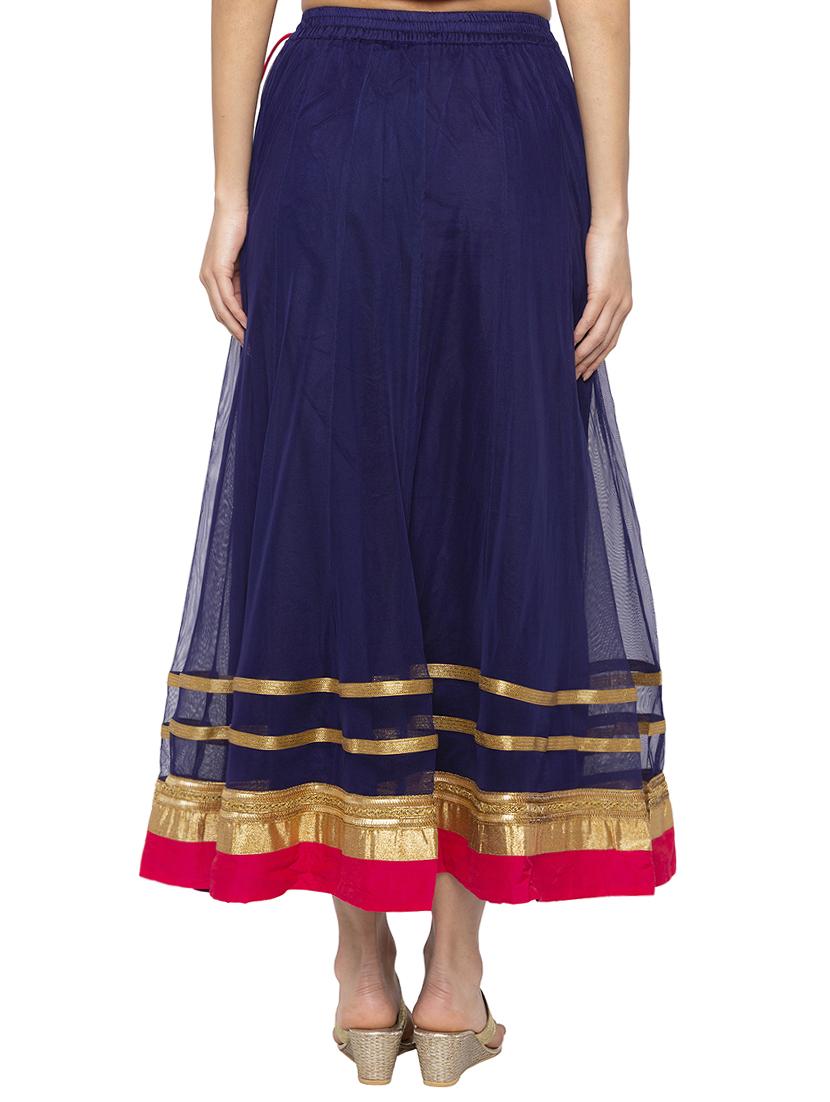 gota patti flared skirt - 16077866 - Zoom Image - 3