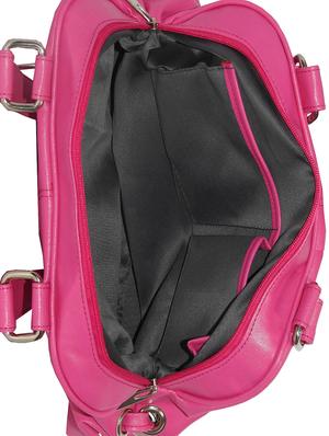 pink leatherette (pu) regular handbag - 16078053 - Standard Image - 3