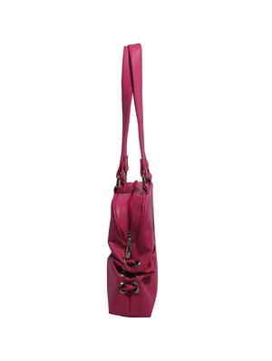 pink leatherette (pu) regular handbag - 16078053 - Standard Image - 4