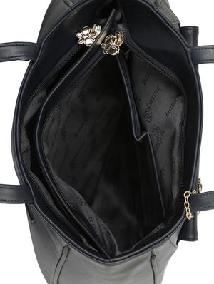 black leatherette (pu) regular handbag - 16078091 - Standard Image - 3