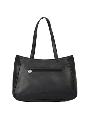 black leatherette (pu) regular handbag - 16078091 - Standard Image - 4