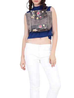 grey leatherette (pu) regular handbag - 16078158 - Standard Image - 5