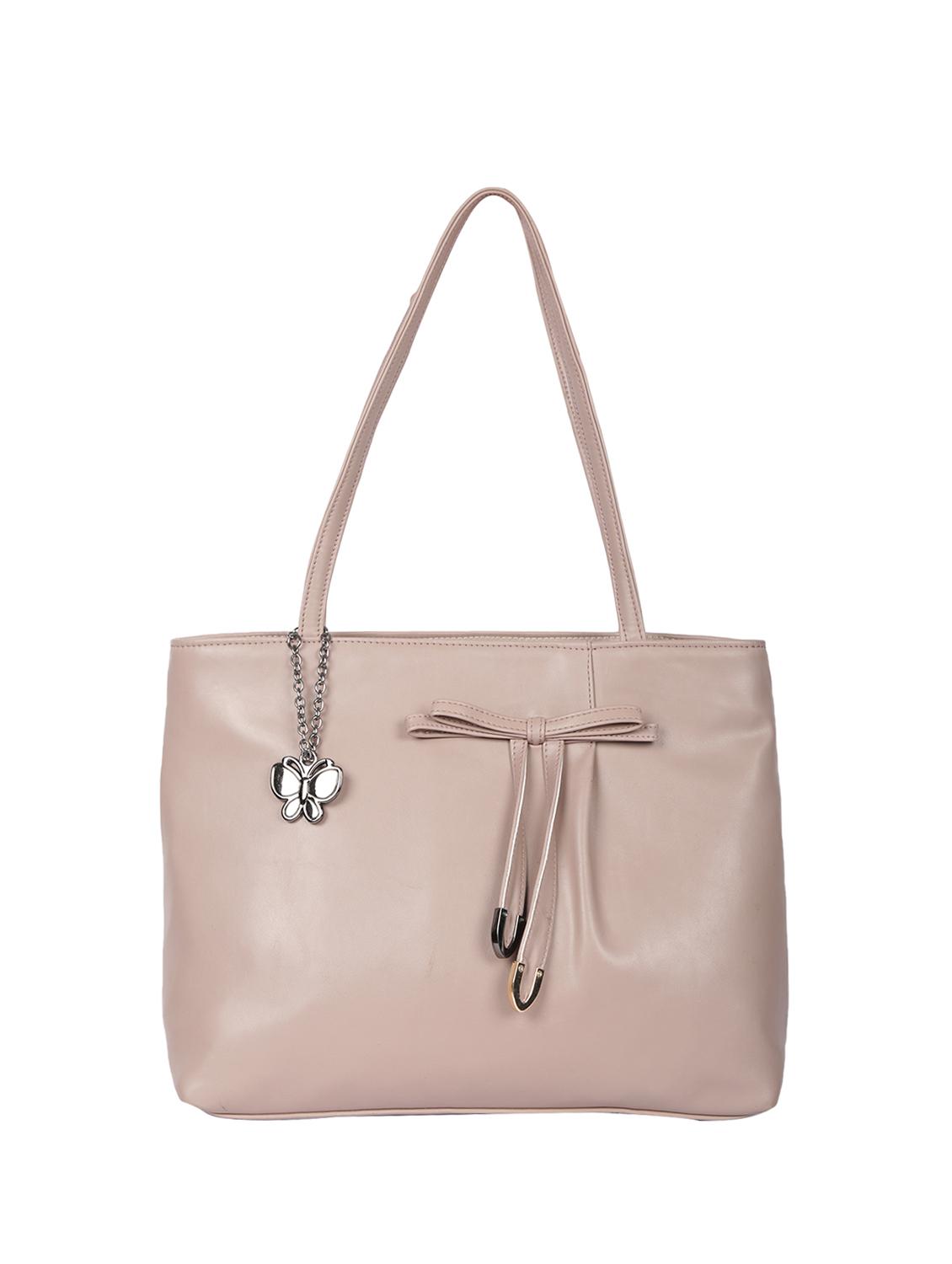 beige leatherette (pu) regular handbag - 16078166 - Zoom Image - 1