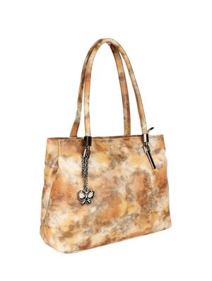 yellow leatherette (pu) regular handbag - 16078177 - Standard Image - 4