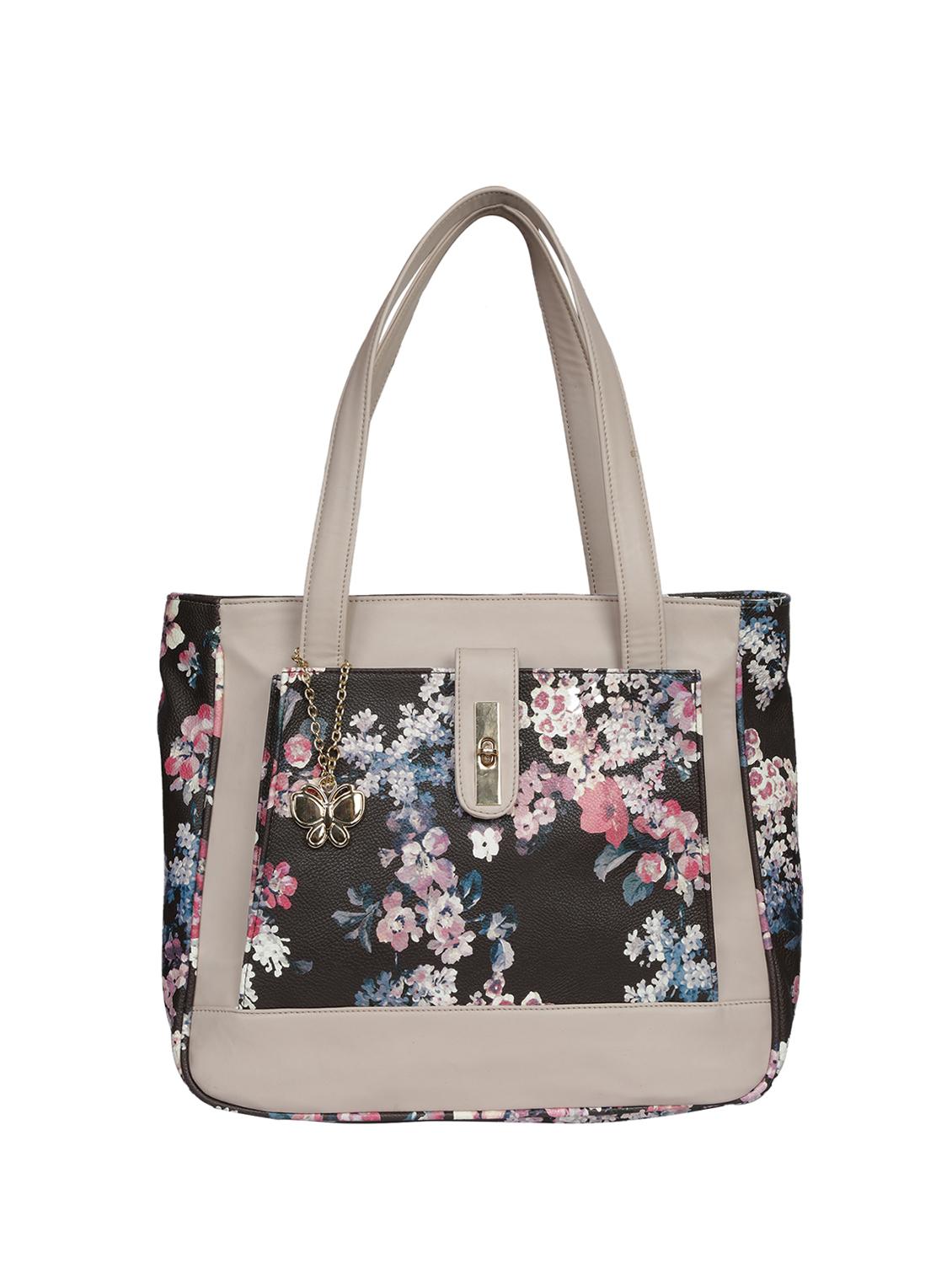 black leatherette (pu) regular handbag - 16078183 - Zoom Image - 1