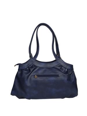 blue leatherette (pu) regular handbag - 16078186 - Standard Image - 4