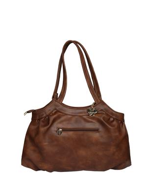 tan leatherette (pu) regular handbag - 16078189 - Standard Image - 2
